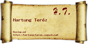 Hartung Teréz névjegykártya
